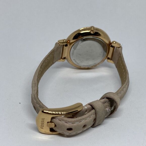 Fossil Kinsey ES4445 Women's Beige Leather Analog Silver Dial Quartz Watch JK89 - Picture 10 of 12